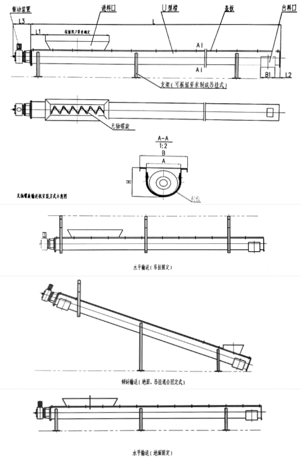 WLS系列無軸螺旋輸送機(jī)